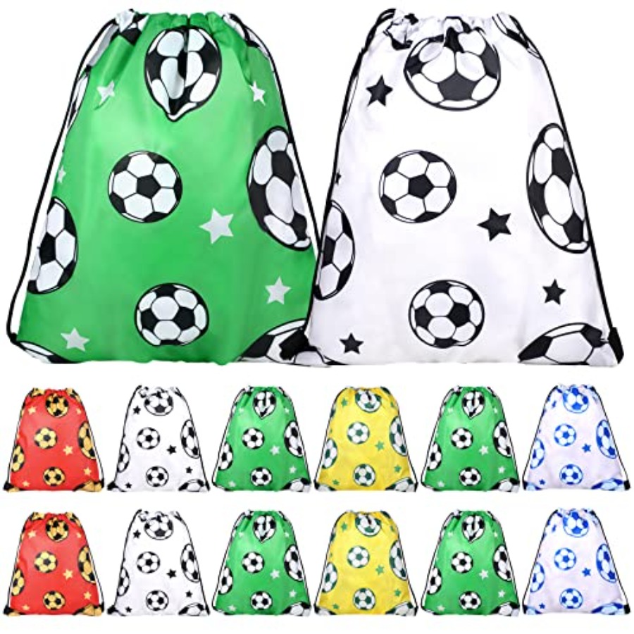 Party Favor Bag - 20 Pack Soccer Drawstring Bags 12