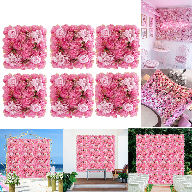 6PCS Artificial Flowers Wall P - Flower Wall Panel recension och pris