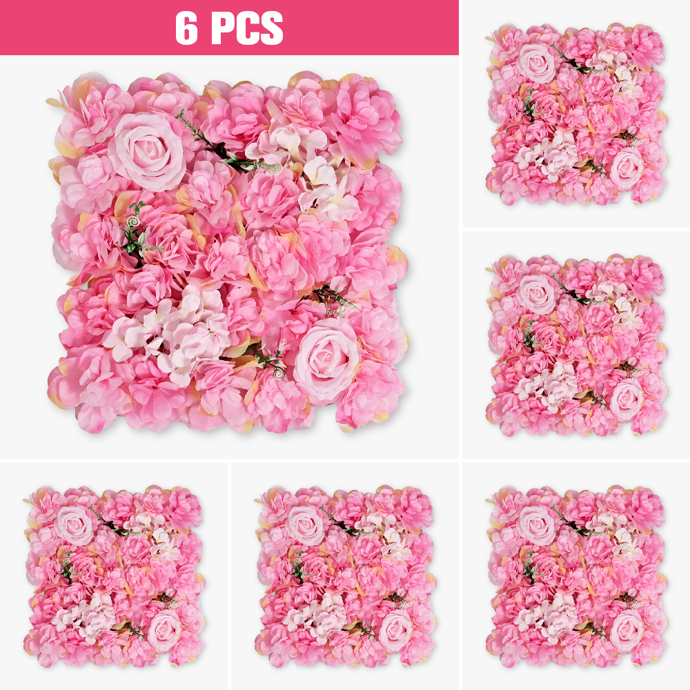 6PCS Artificial Flowers Wall P - Flower Wall Panel recension och pris