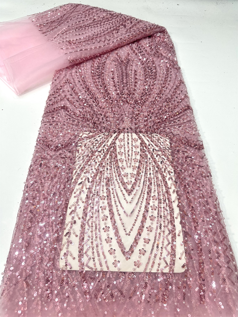 African Sequins Beaded Lace Fa - Glitter Tablecloth recension och pris