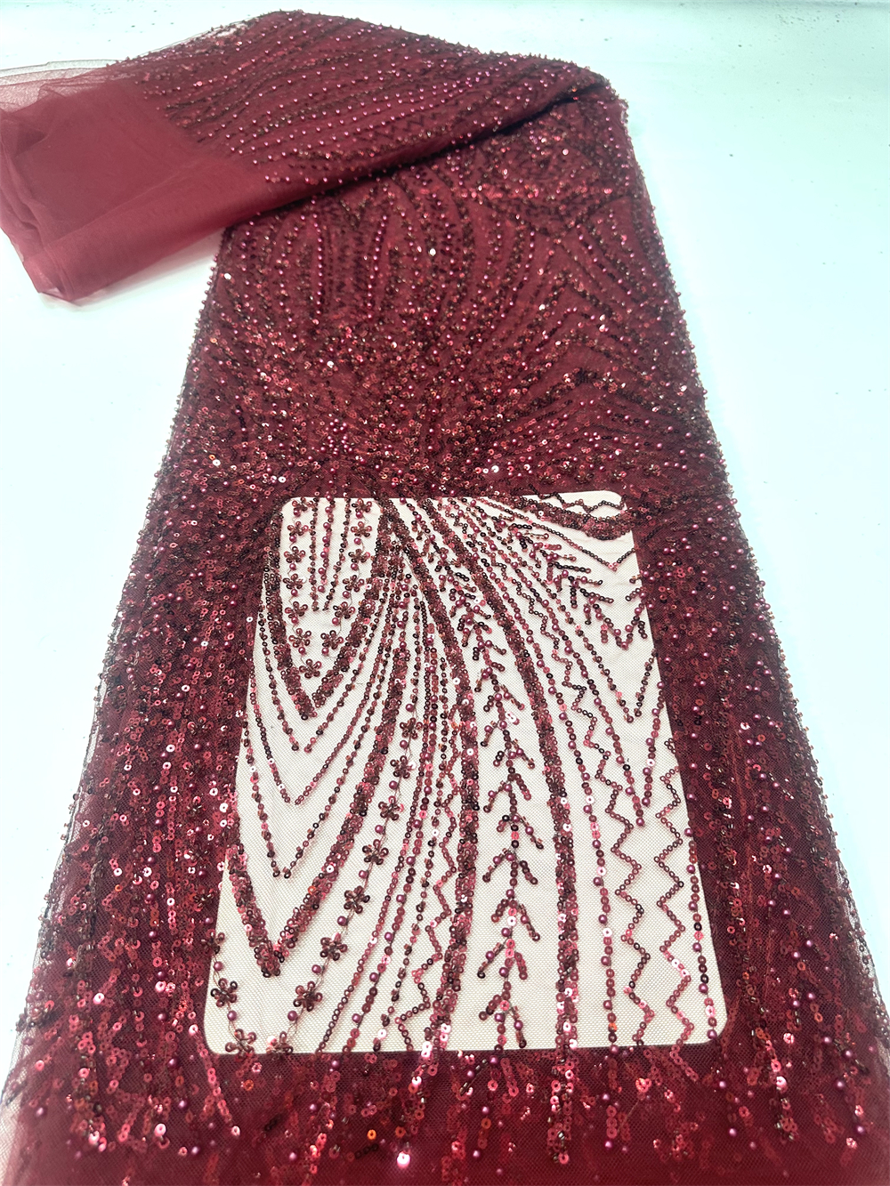 African Sequins Beaded Lace Fa - Glitter Tablecloth recension och pris