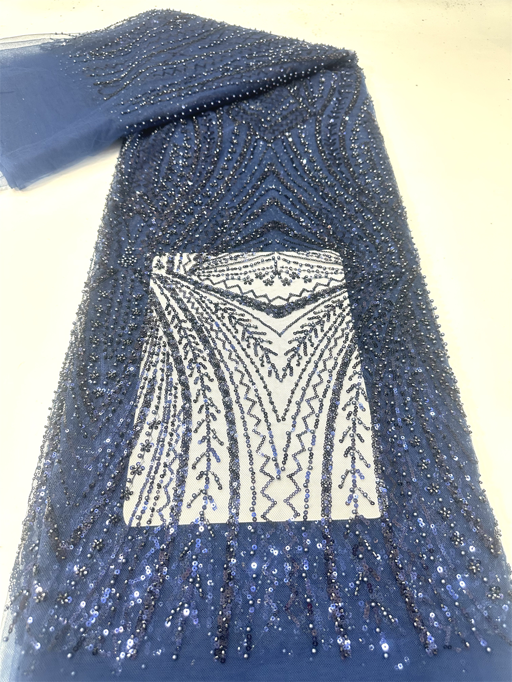 African Sequins Beaded Lace Fa - Glitter Tablecloth recension och pris