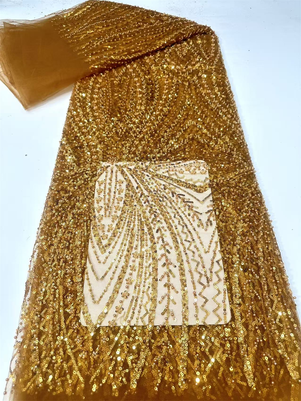 African Sequins Beaded Lace Fa - Glitter Tablecloth recension och pris