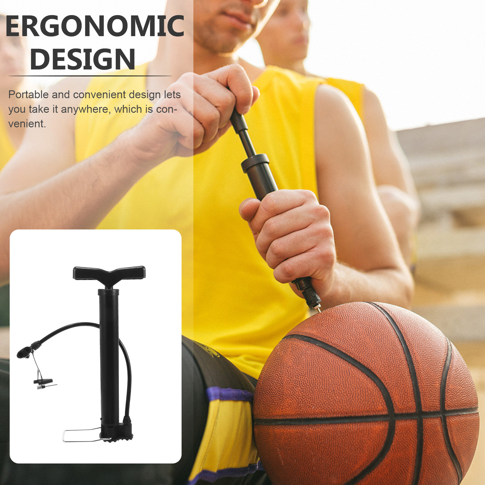 Steel Portable Ball Pump Bike  - Balloon Pump Hand recension och pris