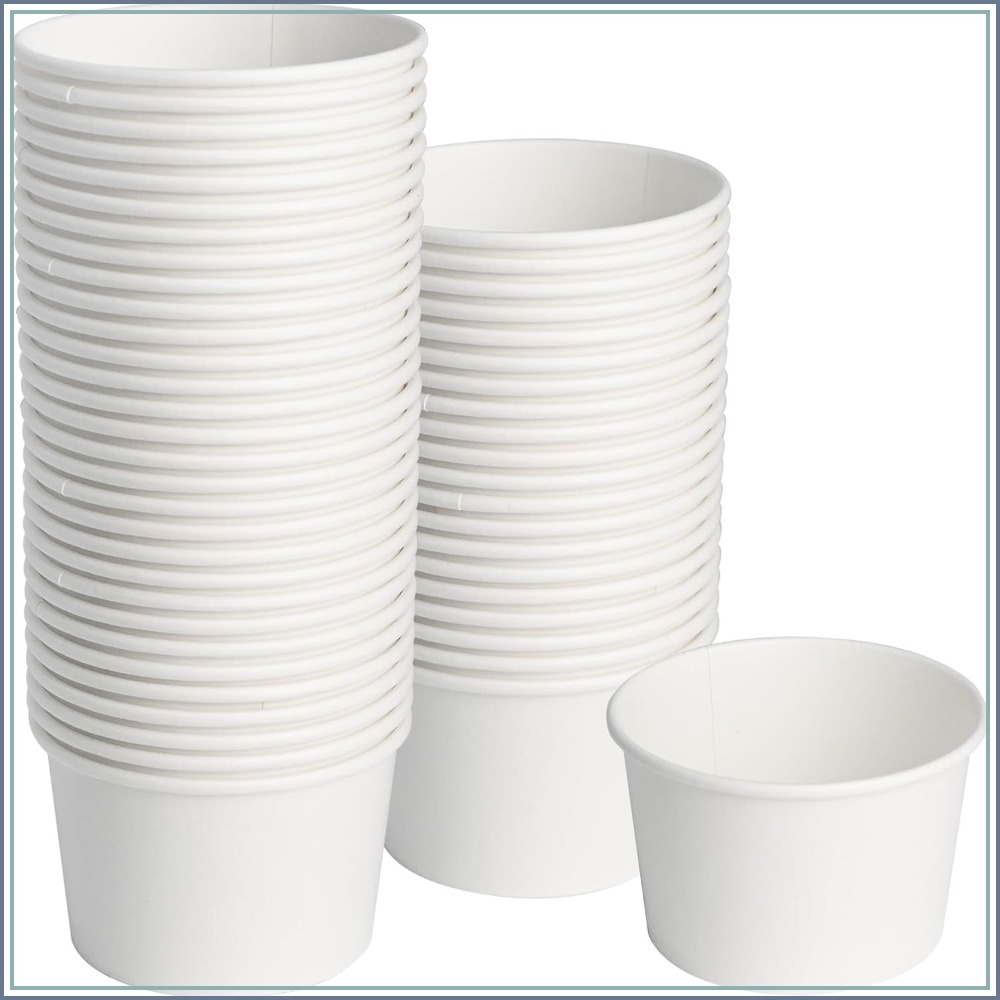 50pcs 8oz Paper Ice Cream Cups - Plastic Cup 50Pcs recension och pris