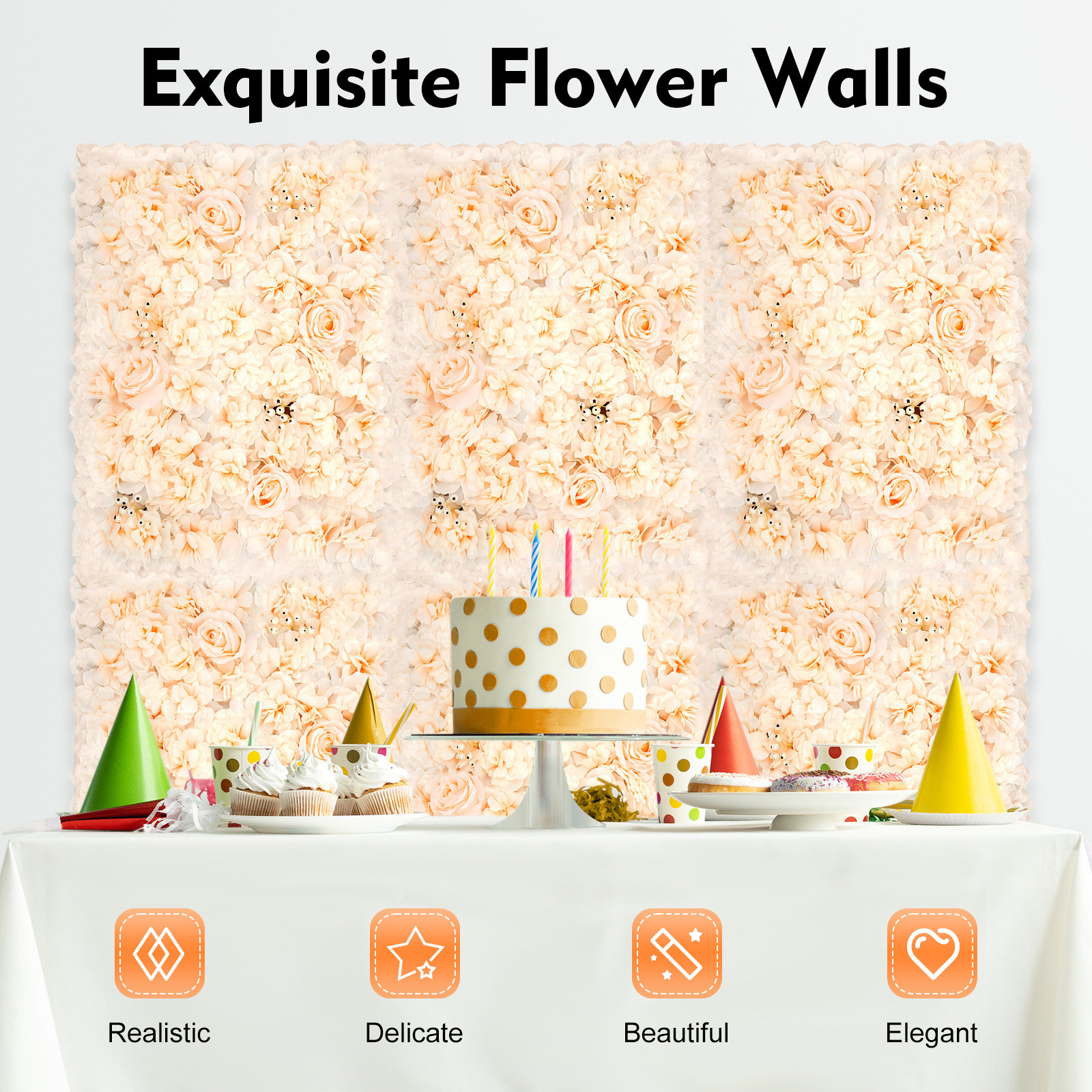 Event Background Decorative Pa - Flower Wall Panel recension och pris