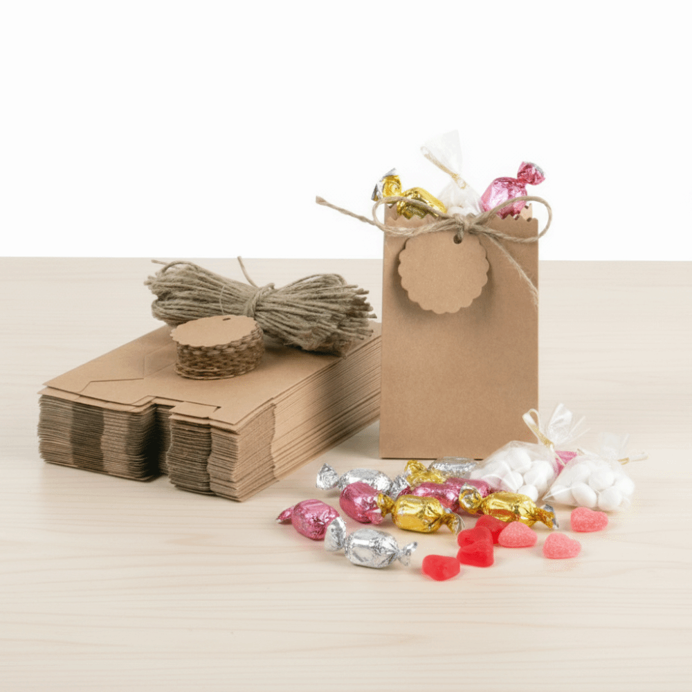 Multi-functional Retro Kraft P - Party Favor Bag recension och pris