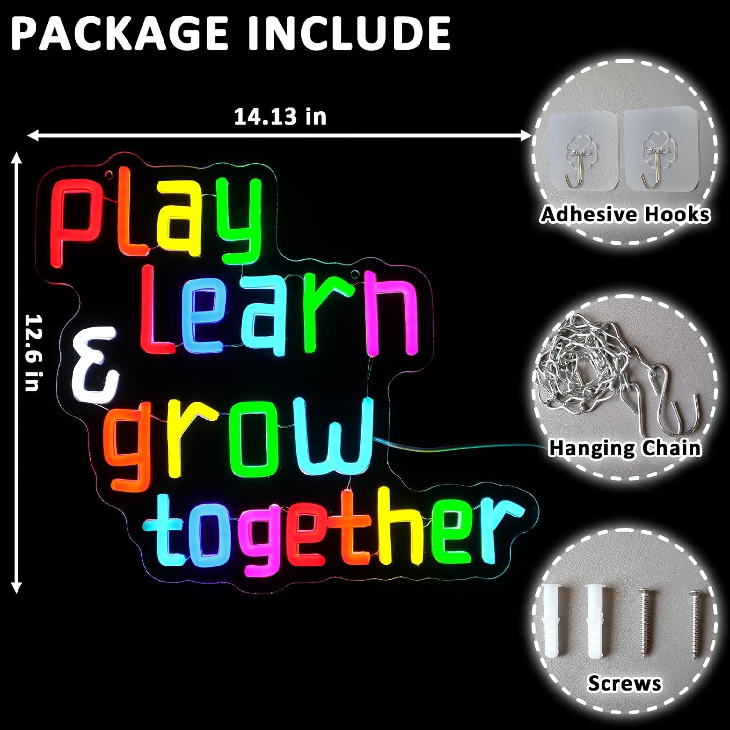 Play Learn Grow Together Neon  - Neon Sign Party recension och pris