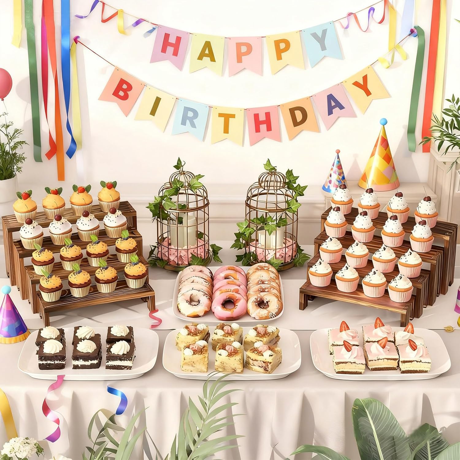 2 Tier Wooden Cupcake Stand Se - Cupcake Stand Tier recension och pris