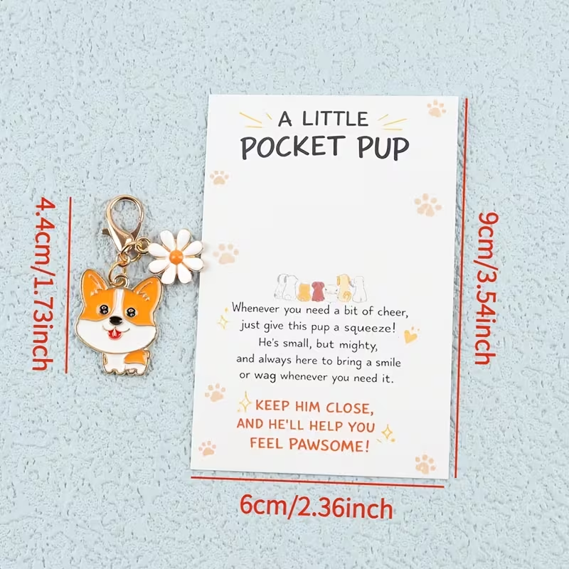 10 Cute Cartoon Puppy Keychain - Party Favor Bag recension och pris