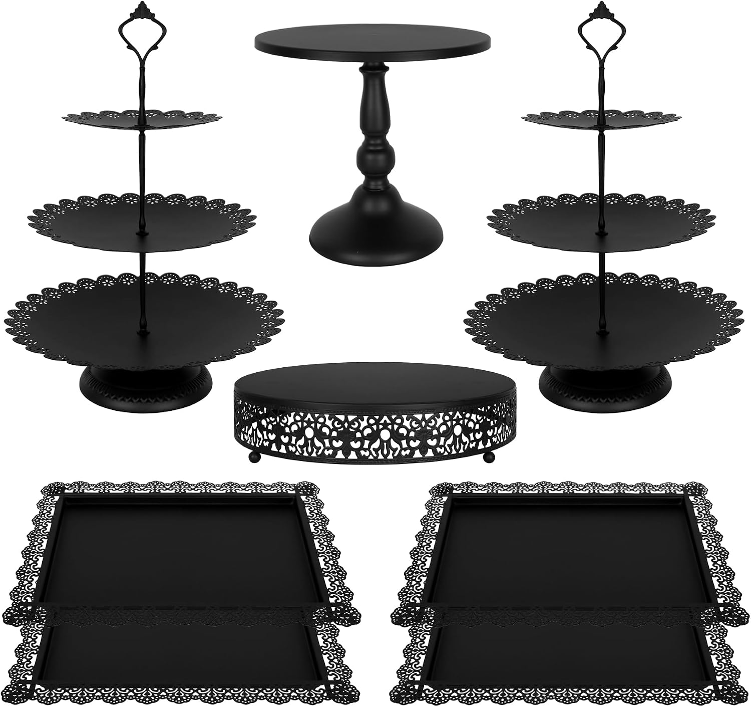 Black Metal Dessert Table Disp - Cupcake Stand Tier recension och pris