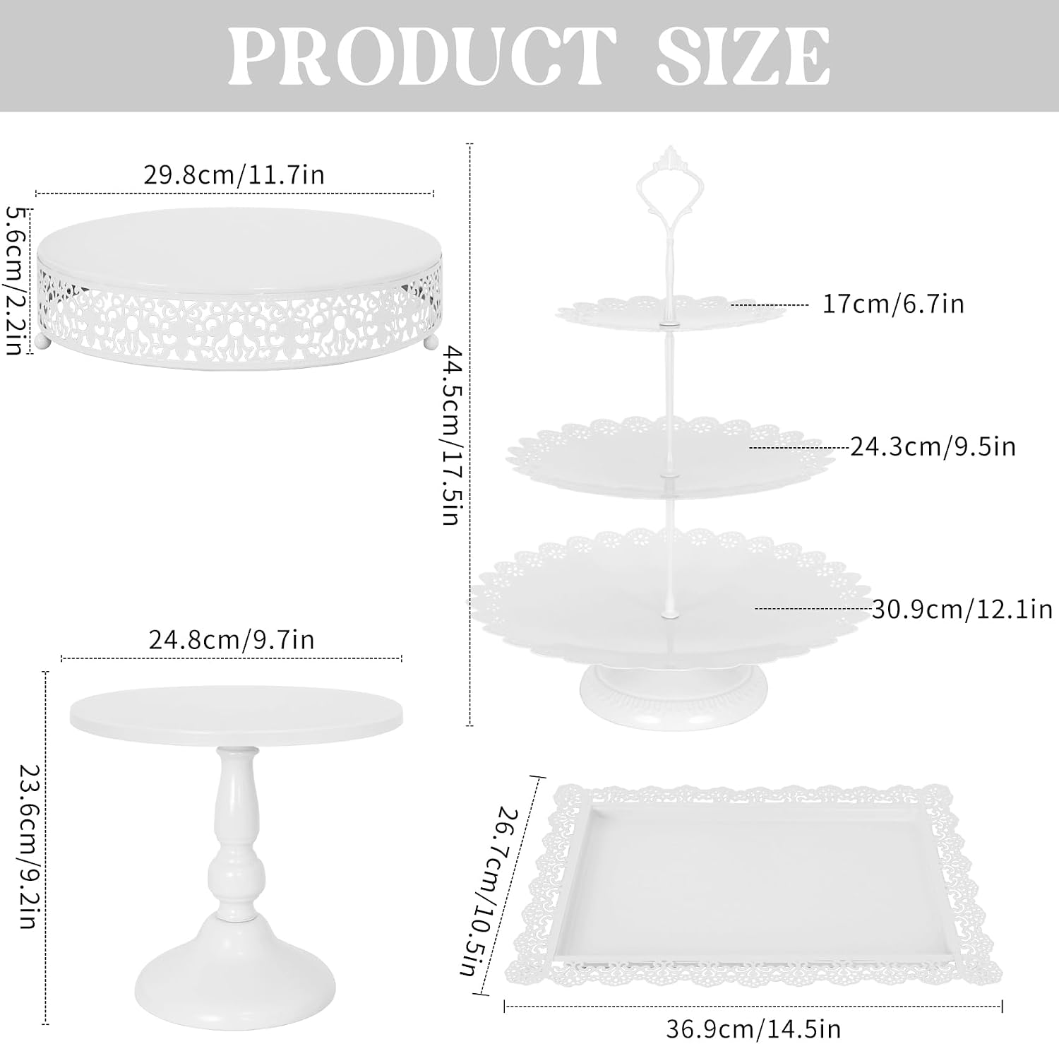 Black Metal Dessert Table Disp - Cupcake Stand Tier recension och pris
