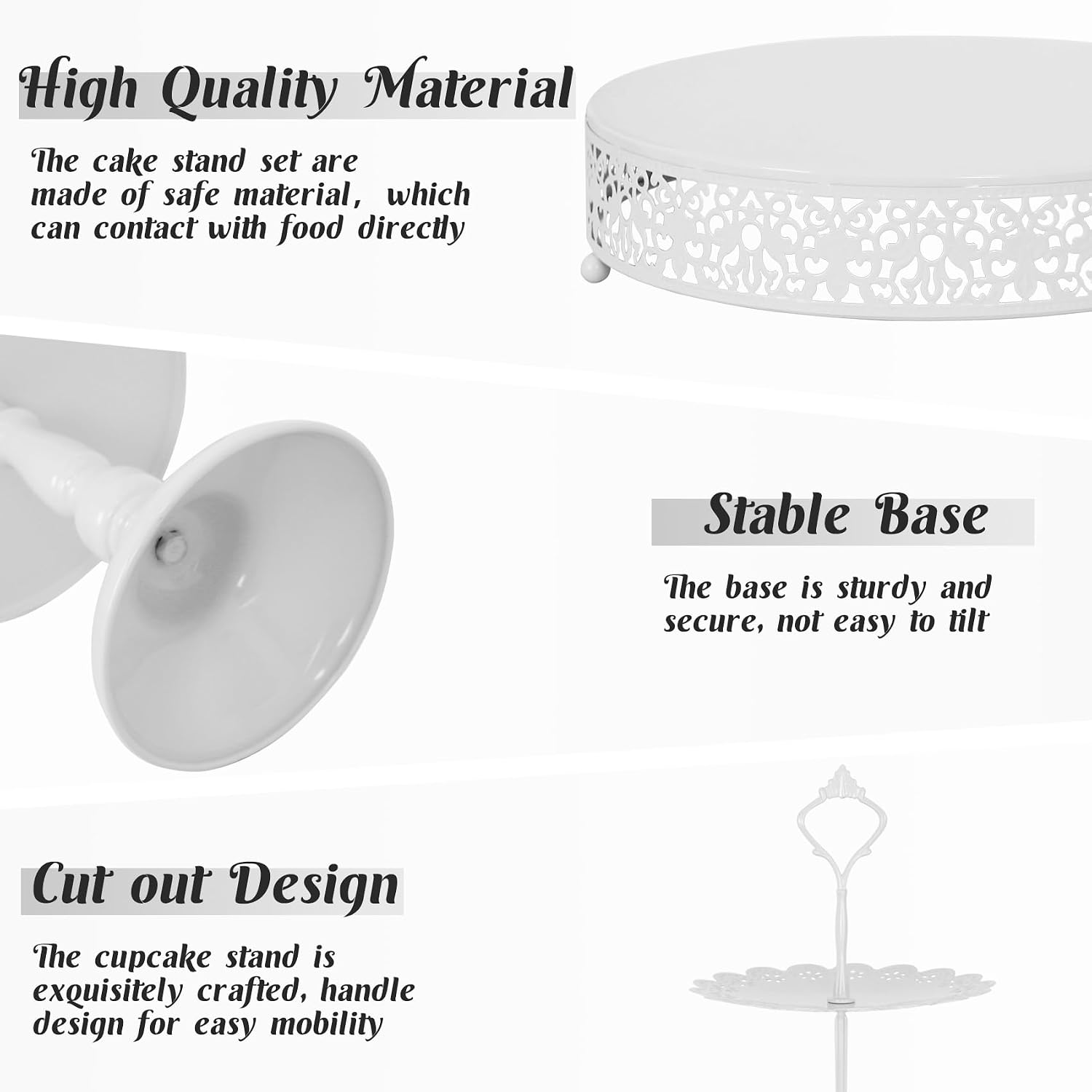 Black Metal Dessert Table Disp - Cupcake Stand Tier recension och pris