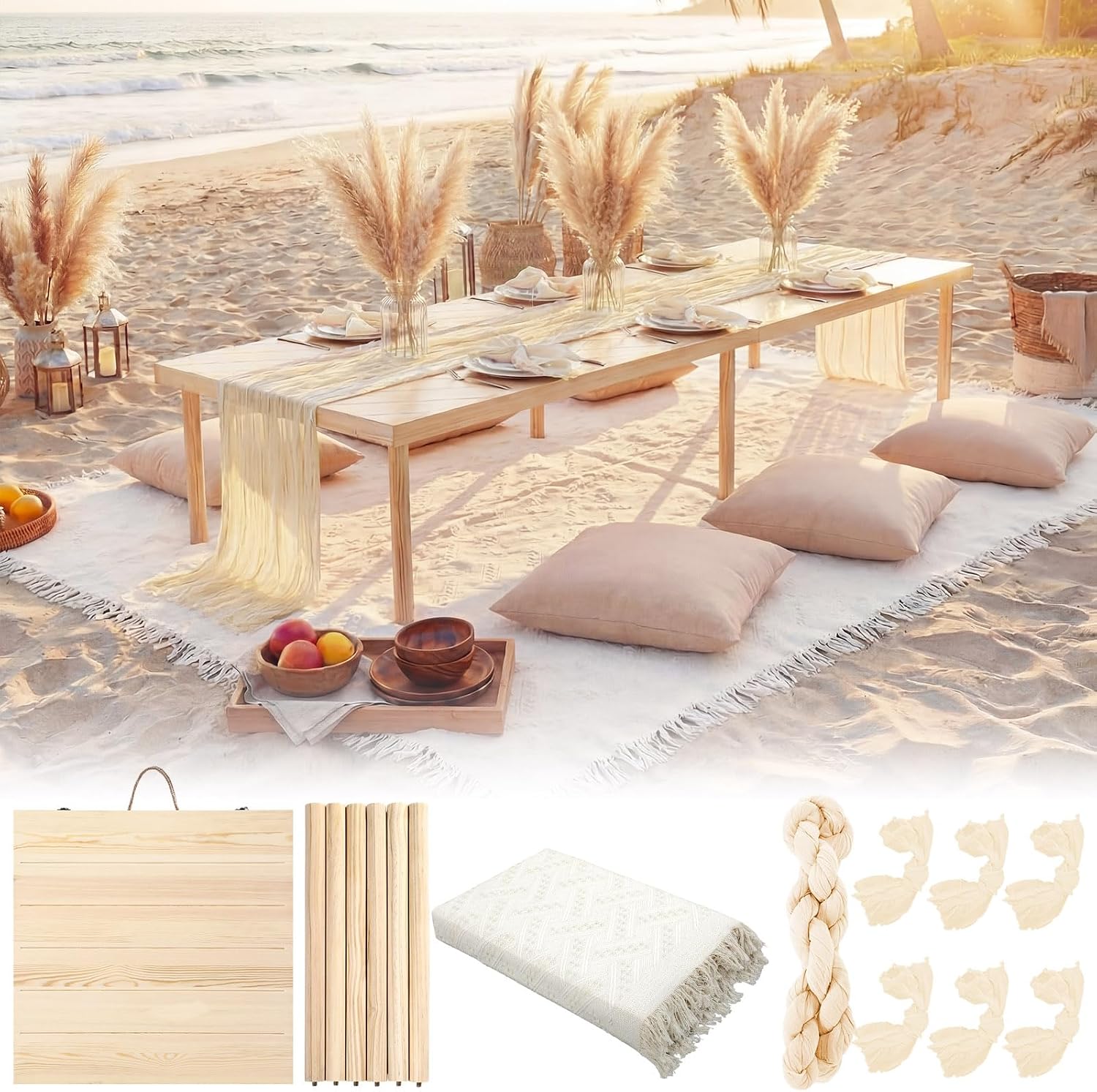 Folding Picnic Table Set With  - Napkin Folding Set recension och pris