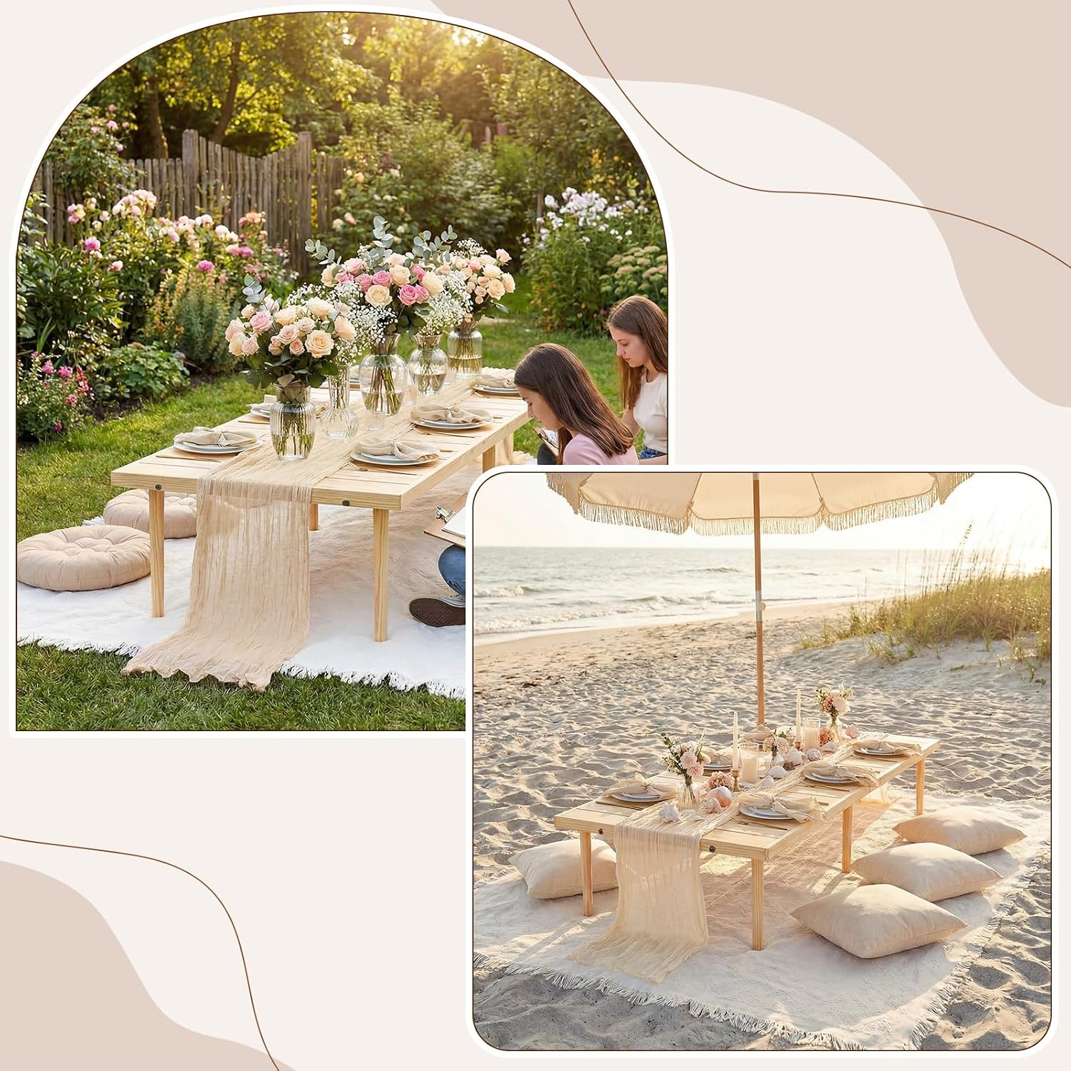 Folding Picnic Table Set With  - Napkin Folding Set recension och pris