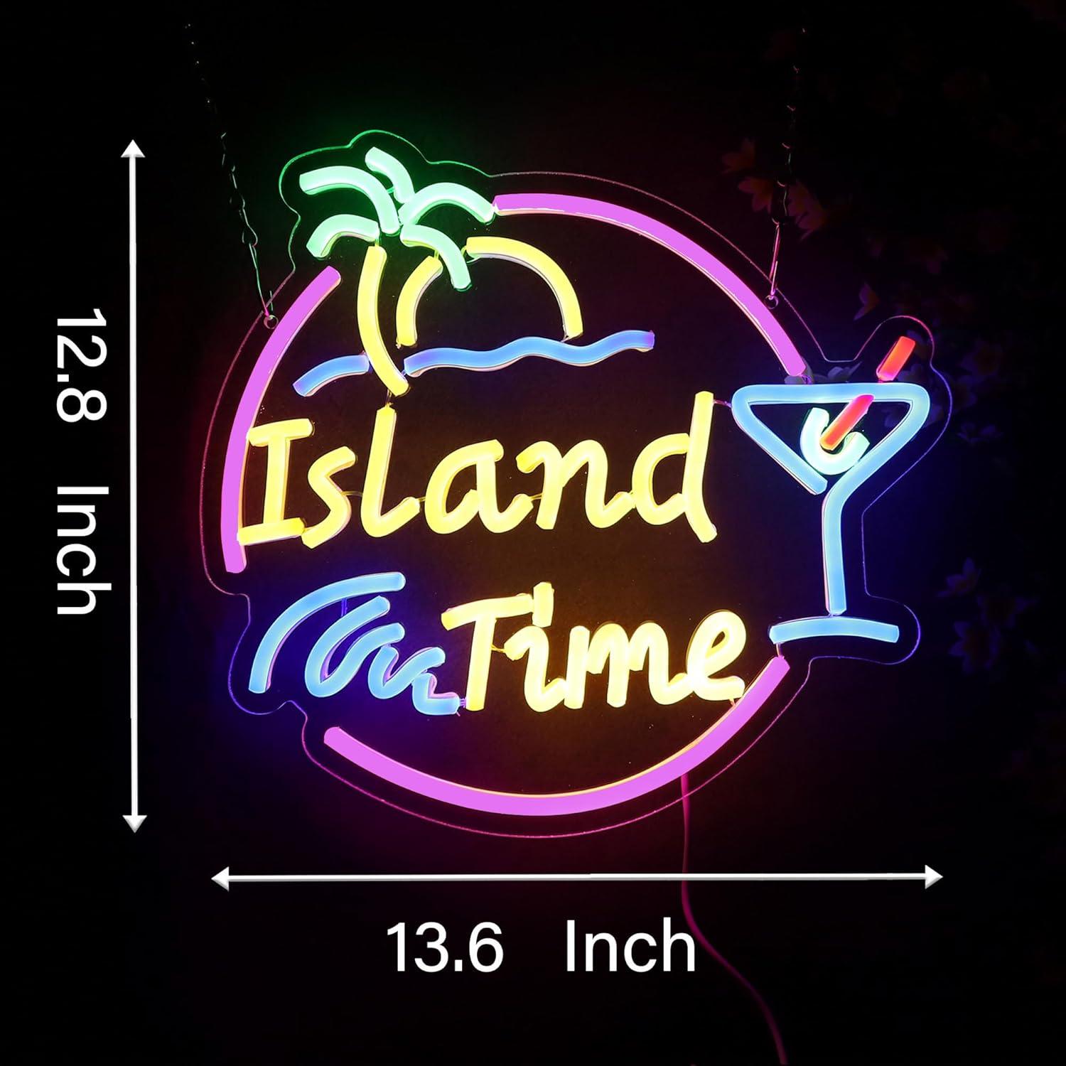 Island Time Neon Sign LED Ligh - Neon Sign Party recension och pris