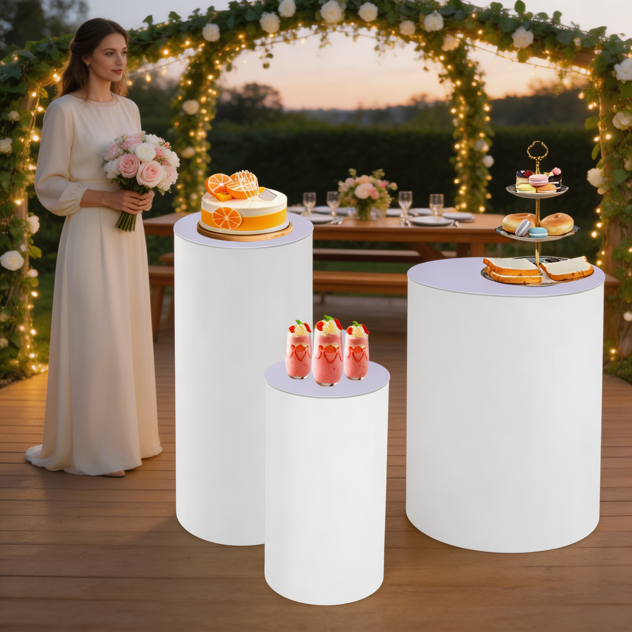 Pedestal Display Stand Cylinde - Event Launch Party recension och pris