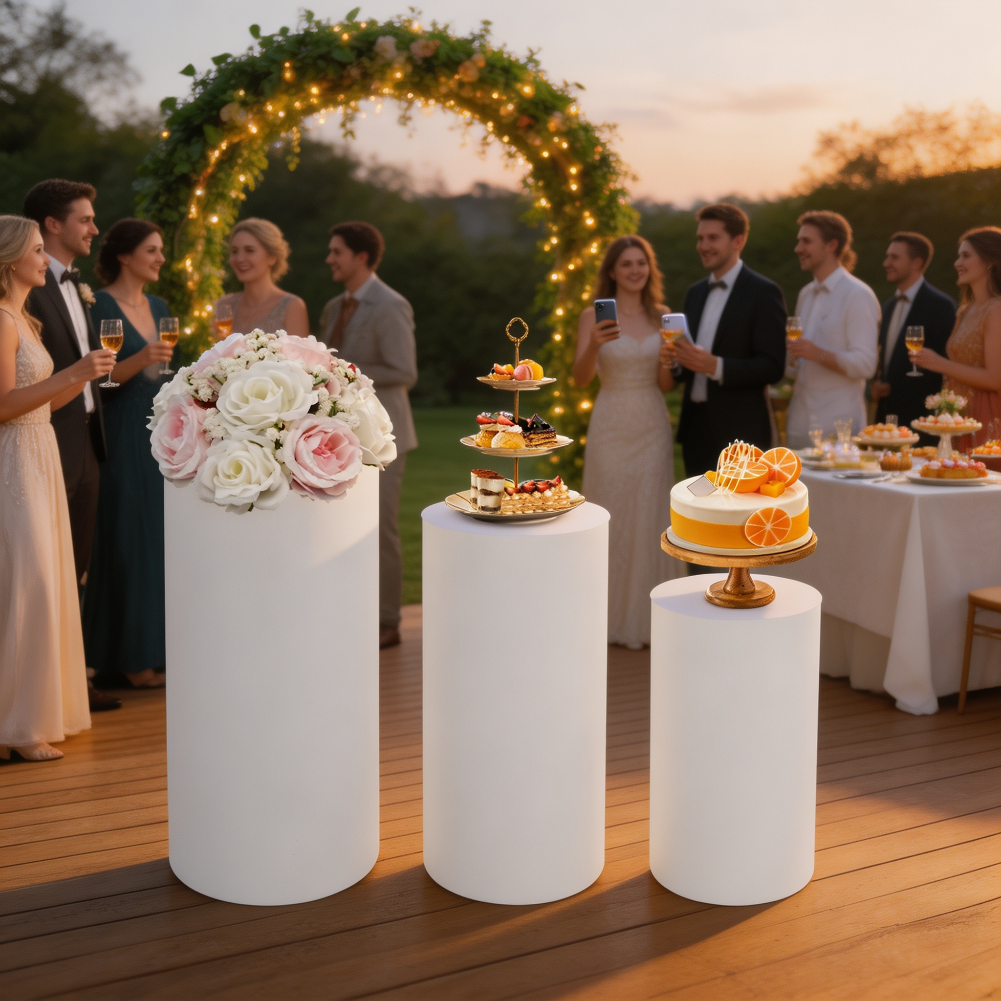 Pedestal Display Stand Cylinde - Event Launch Party recension och pris
