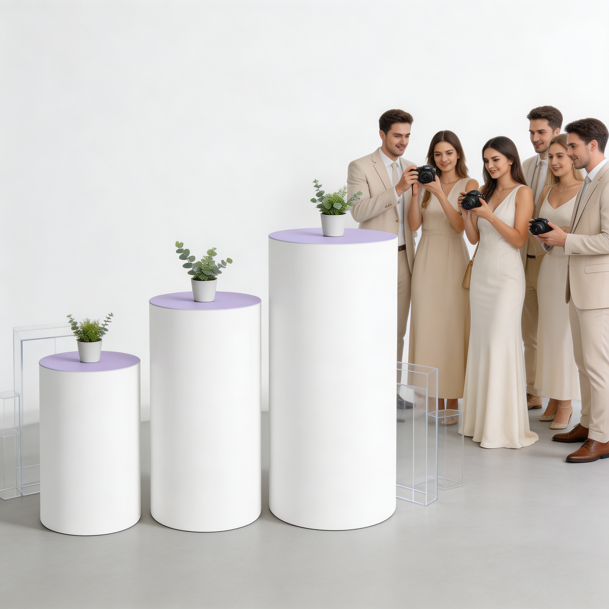 Pedestal Display Stand Cylinde - Event Launch Party recension och pris