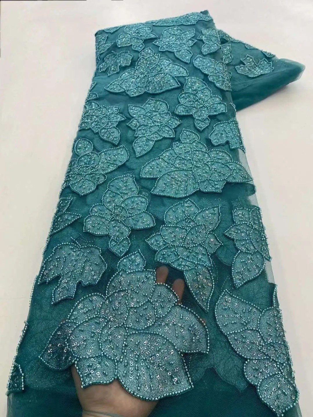 African Beaded Lace Tulle Fabr - Glitter Tablecloth recension och pris