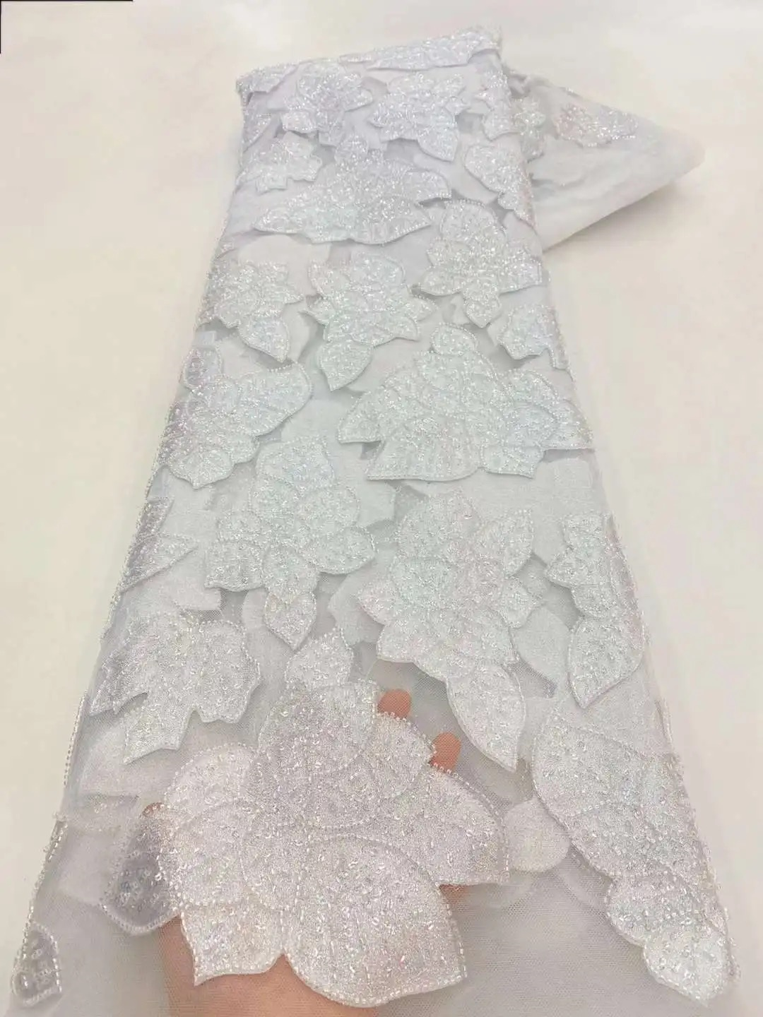 African Beaded Lace Tulle Fabr - Glitter Tablecloth recension och pris