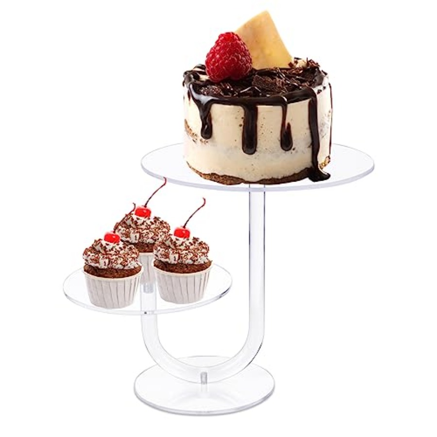 2 Tier Clear Cake Stand Acryli - Cupcake Stand Tier recension och pris
