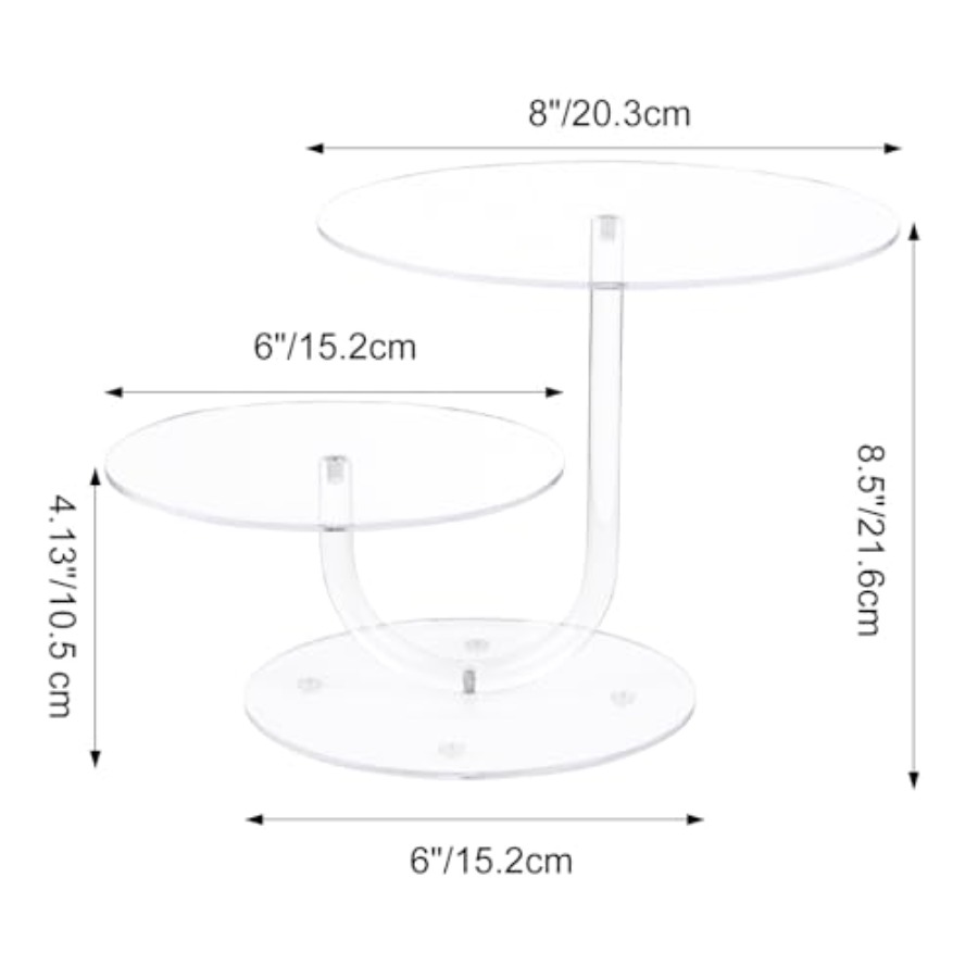 2 Tier Clear Cake Stand Acryli - Cupcake Stand Tier recension och pris