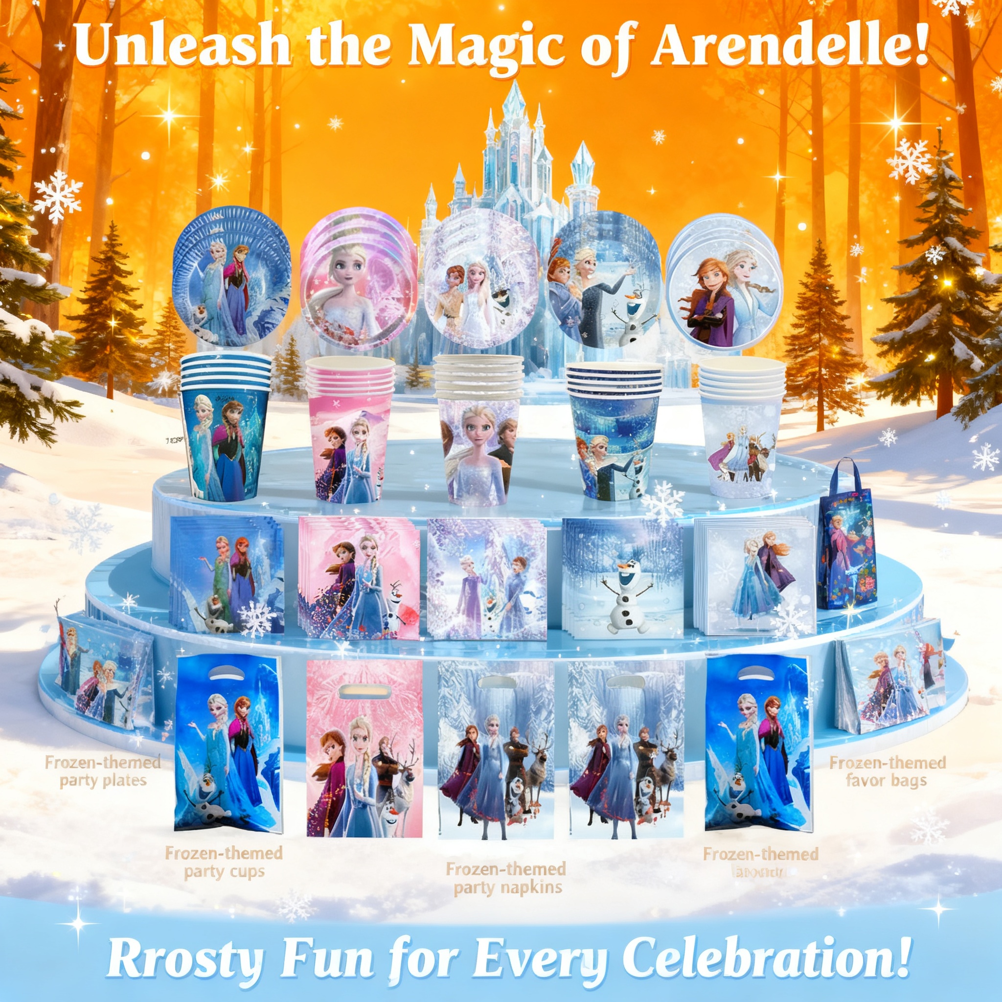Frozen Elsa Anna Olaf Birthday - Event Supplies recension och pris