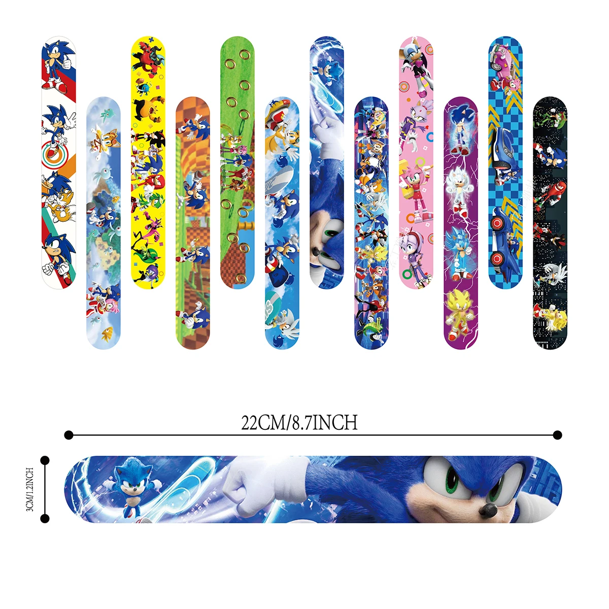 12/24/36pcs Sonic Slap Bracele - Party Favor Bag recension och pris