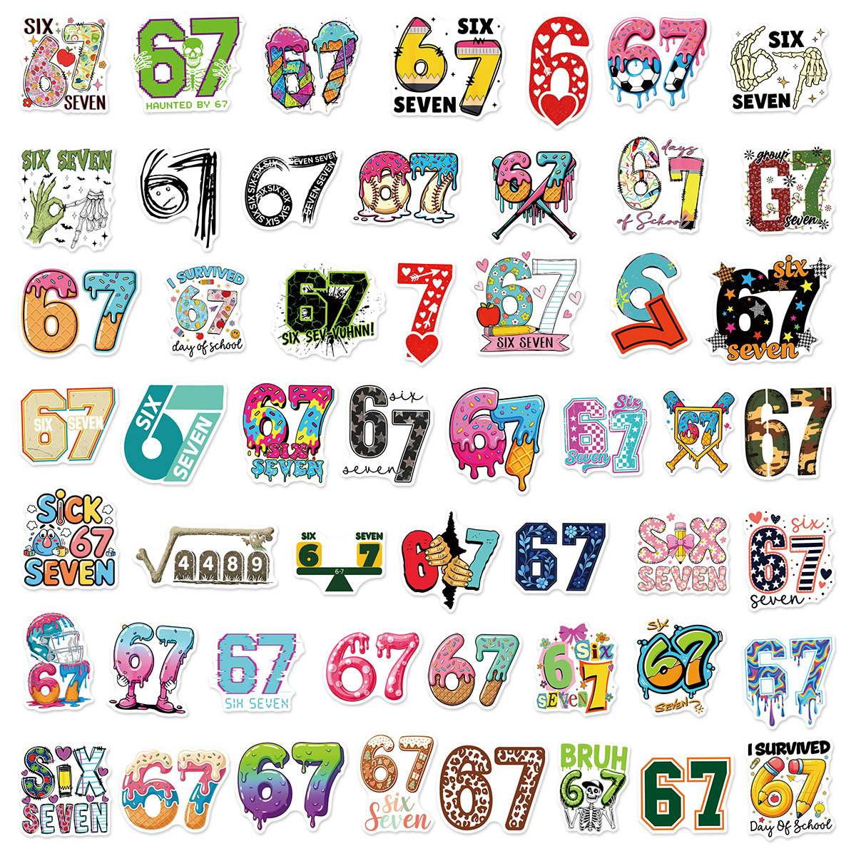 50pcs Number 67 Digital Graffi - Plastic Cup 50Pcs recension och pris