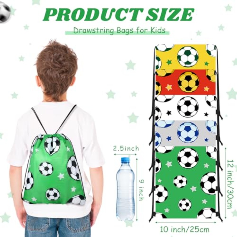 20 Pack Soccer Drawstring Bags - Party Favor Bag recension och pris