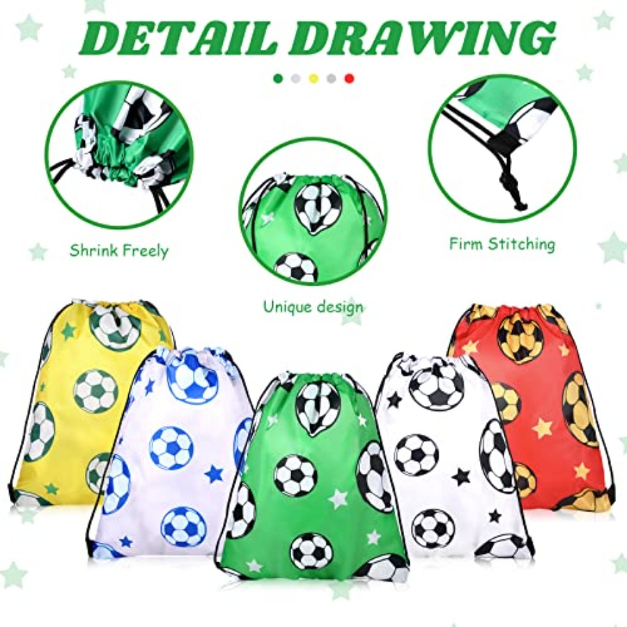 20 Pack Soccer Drawstring Bags - Party Favor Bag recension och pris