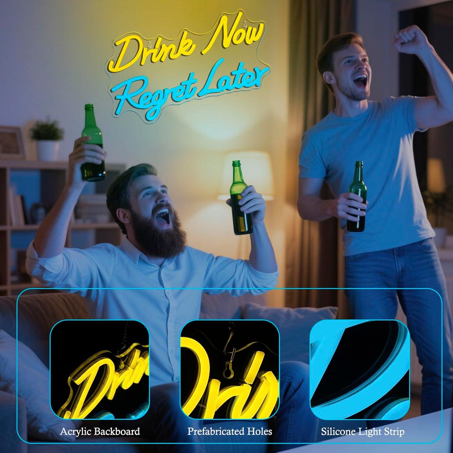 Beer Neon Sign Drink Now Regre - Neon Sign Party recension och pris