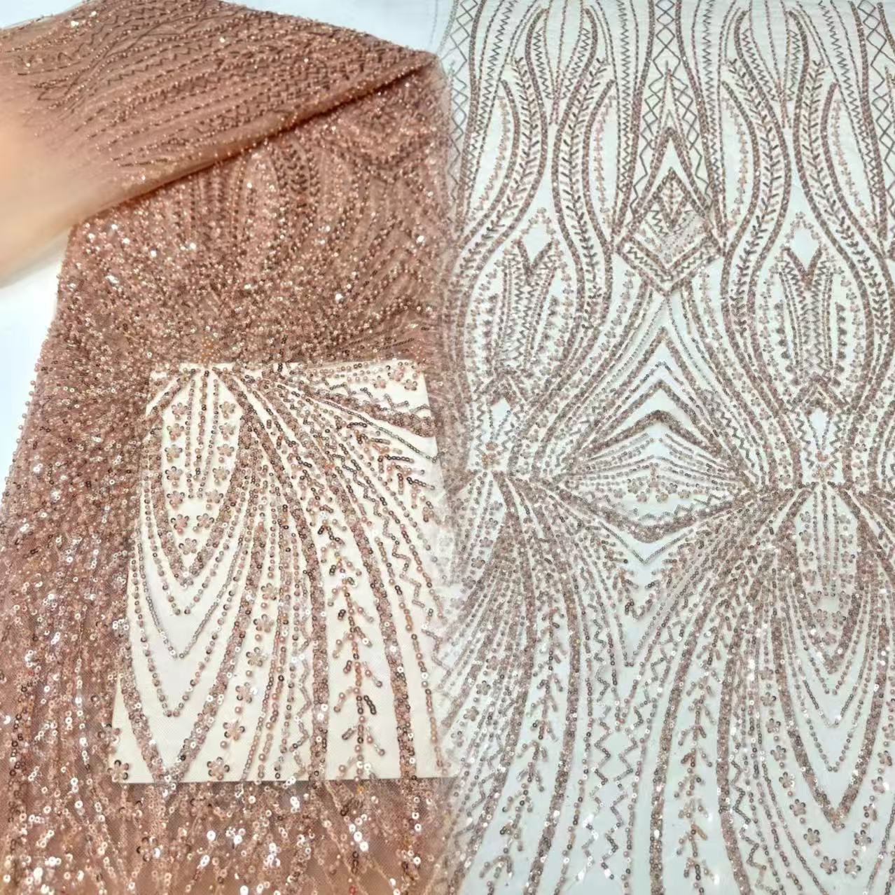 African Lace Fabric Sequins Be - Glitter Tablecloth recension och pris
