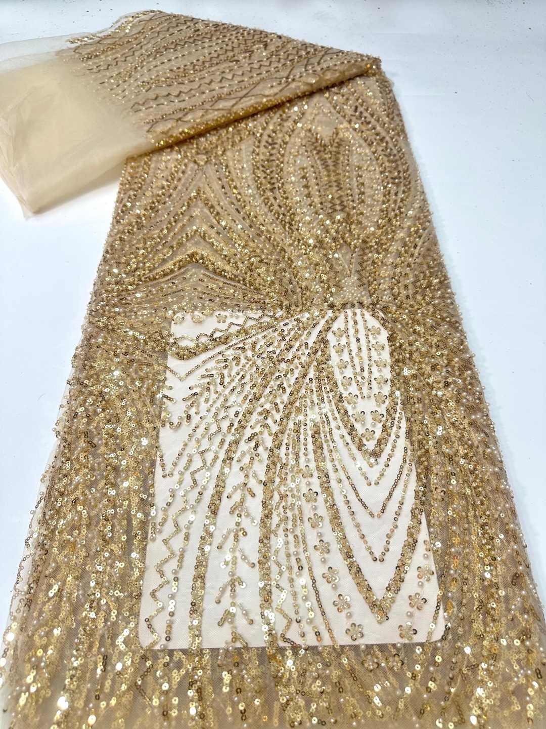 African Lace Fabric Sequins Be - Glitter Tablecloth recension och pris