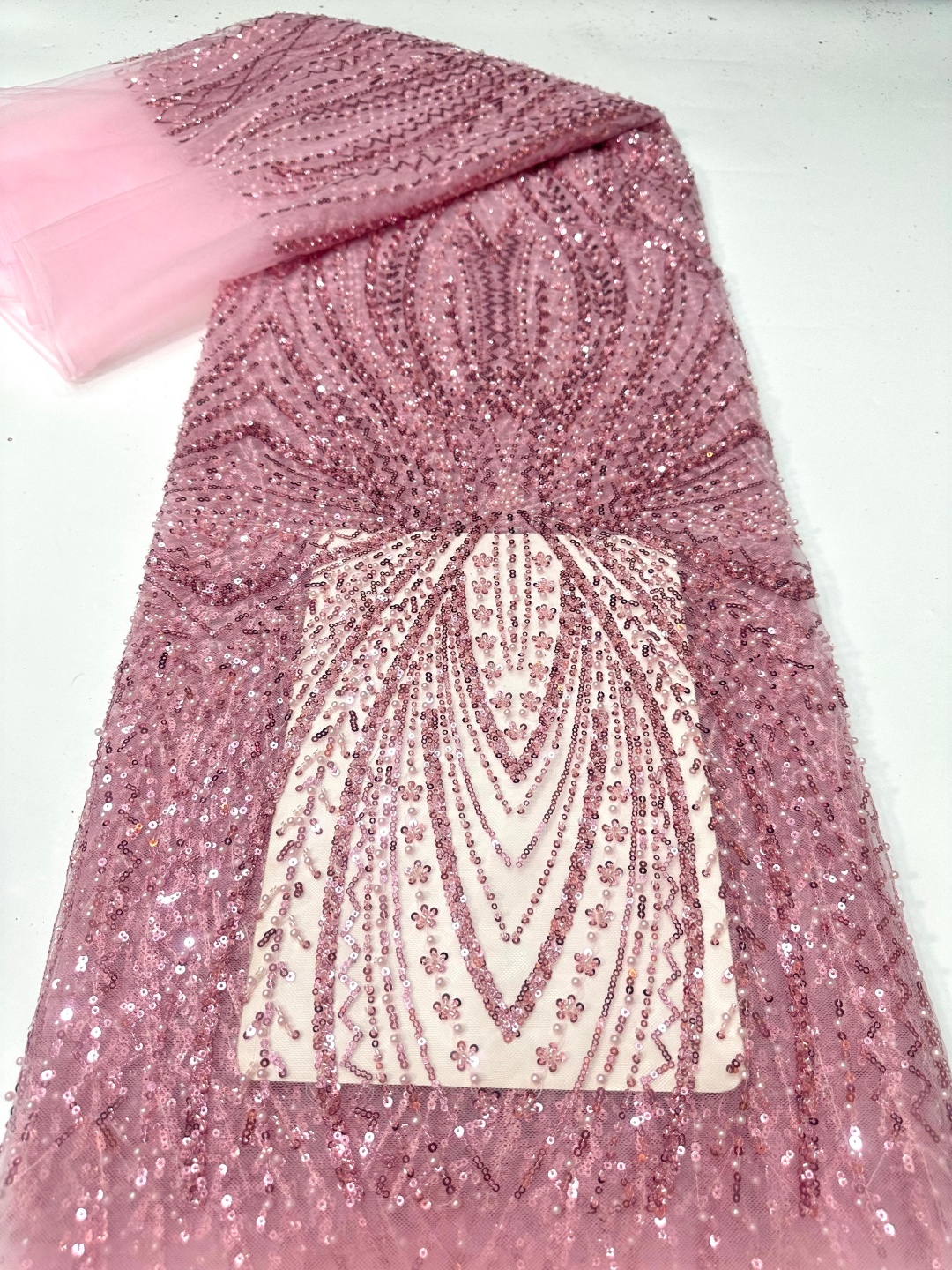 African Lace Fabric Sequins Be - Glitter Tablecloth recension och pris