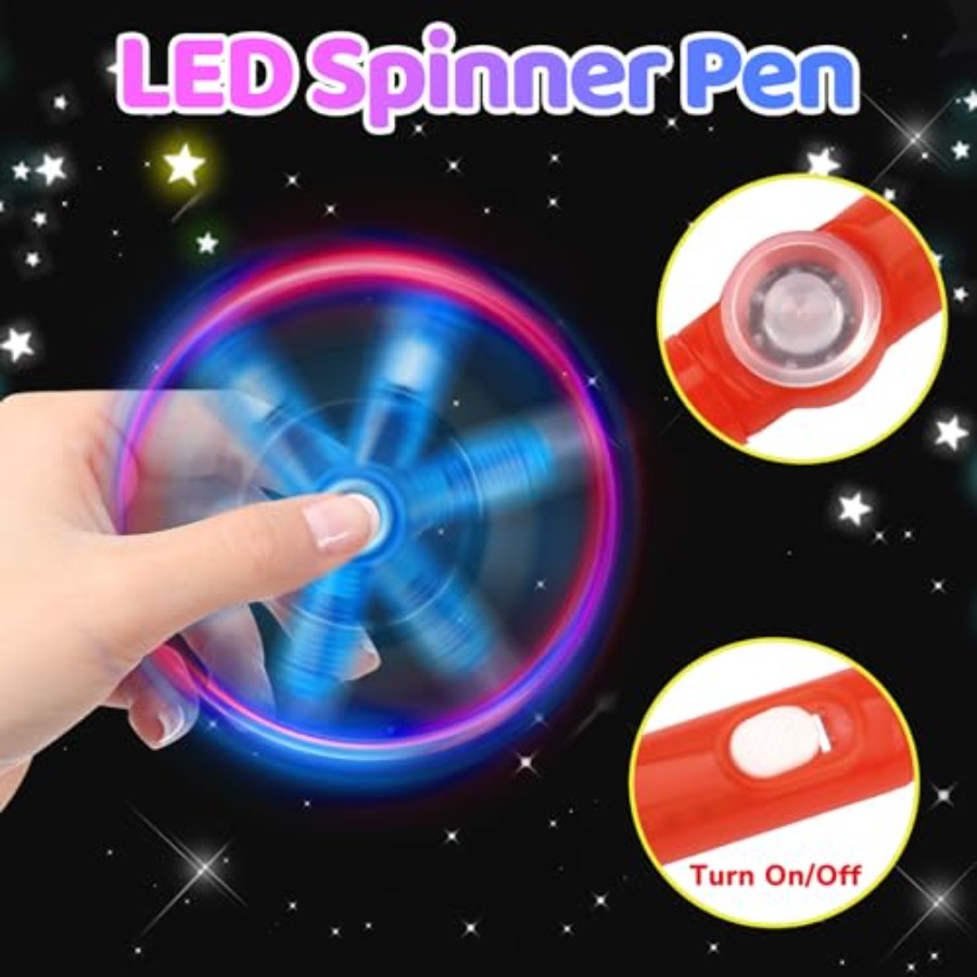 24PCS Glow Fidget Spinner Pens - Party Favor Bag recension och pris