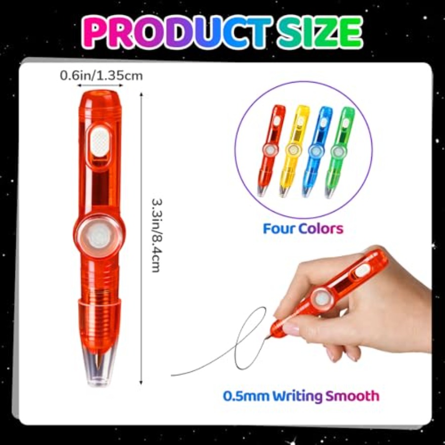 24PCS Glow Fidget Spinner Pens - Party Favor Bag recension och pris