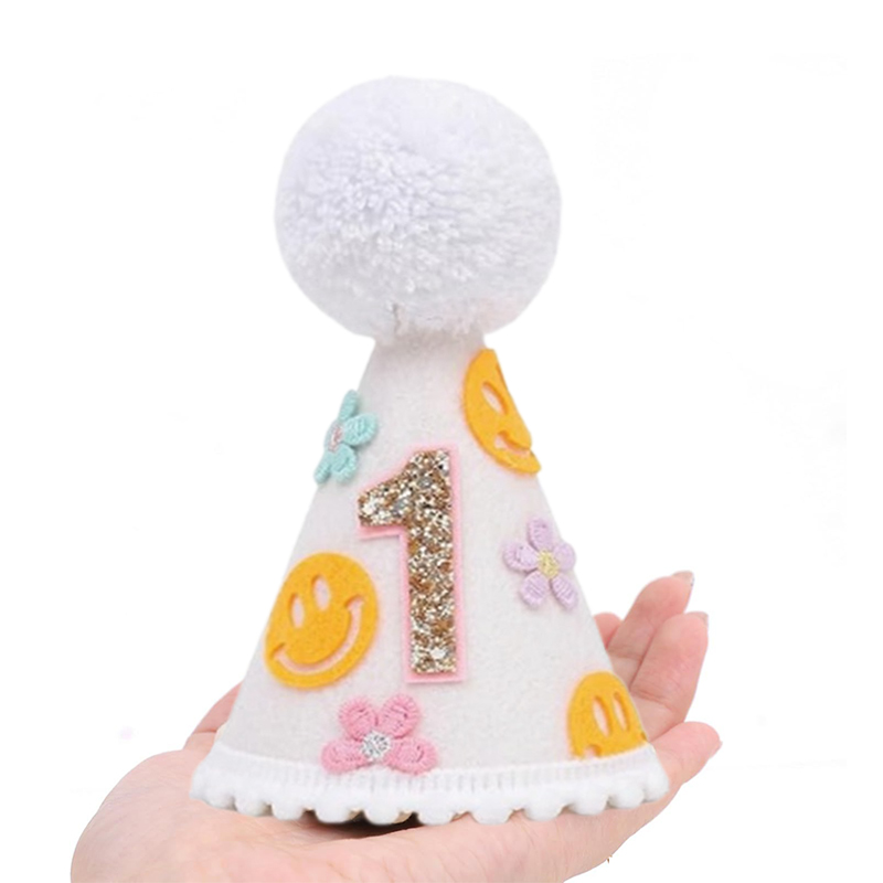 Flower Cone Hat 1st Birthday H - Party Hat Cone recension och pris