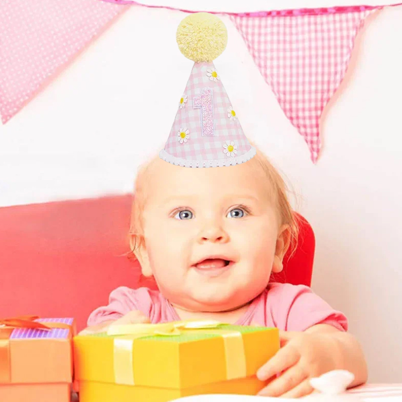 Flower Cone Hat 1st Birthday H - Party Hat Cone recension och pris