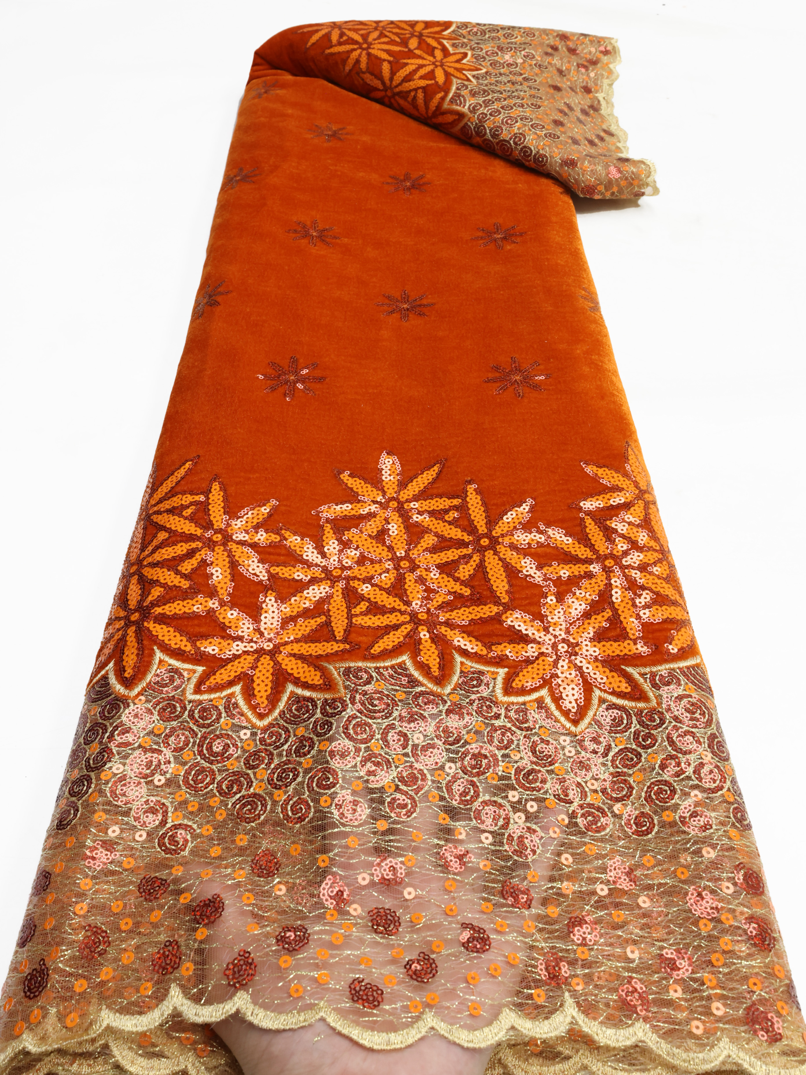 African Velvet Lace Fabric Lat - Glitter Tablecloth recension och pris