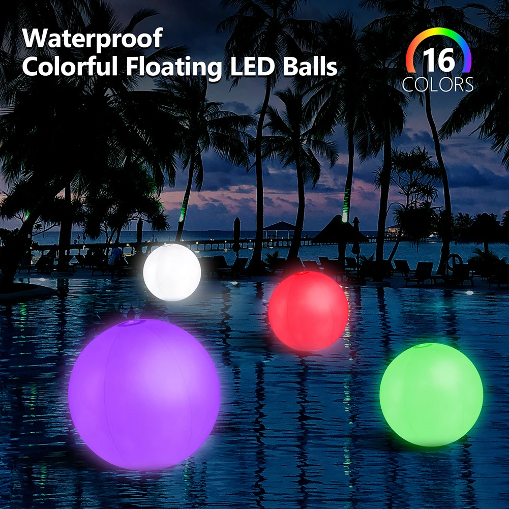 Inflatable Pool Beach Ball 16  - Led Balloon Light recension och pris