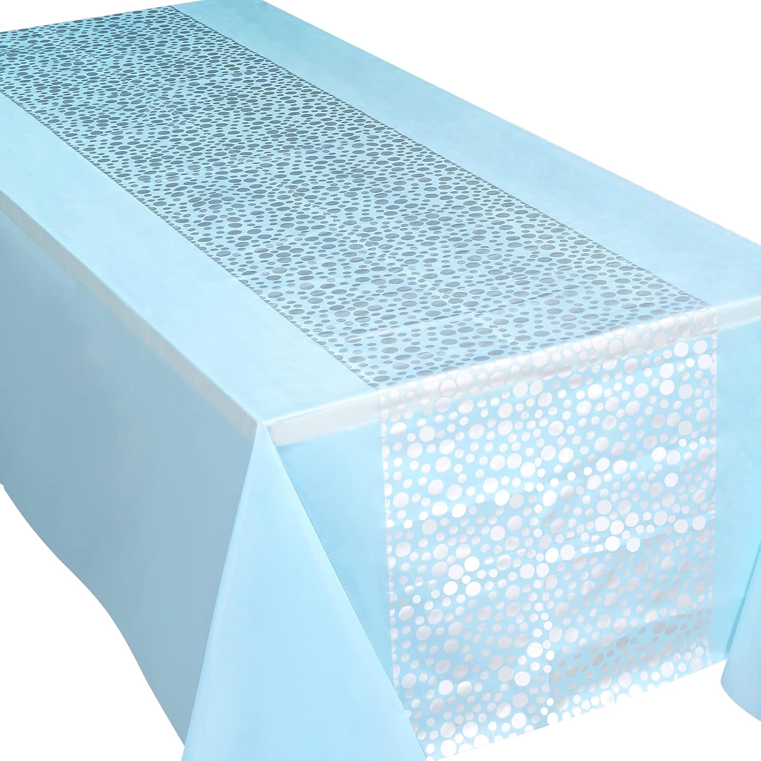 Blue and Silver Birthday Party - Table Cloth Disposable recension och pris