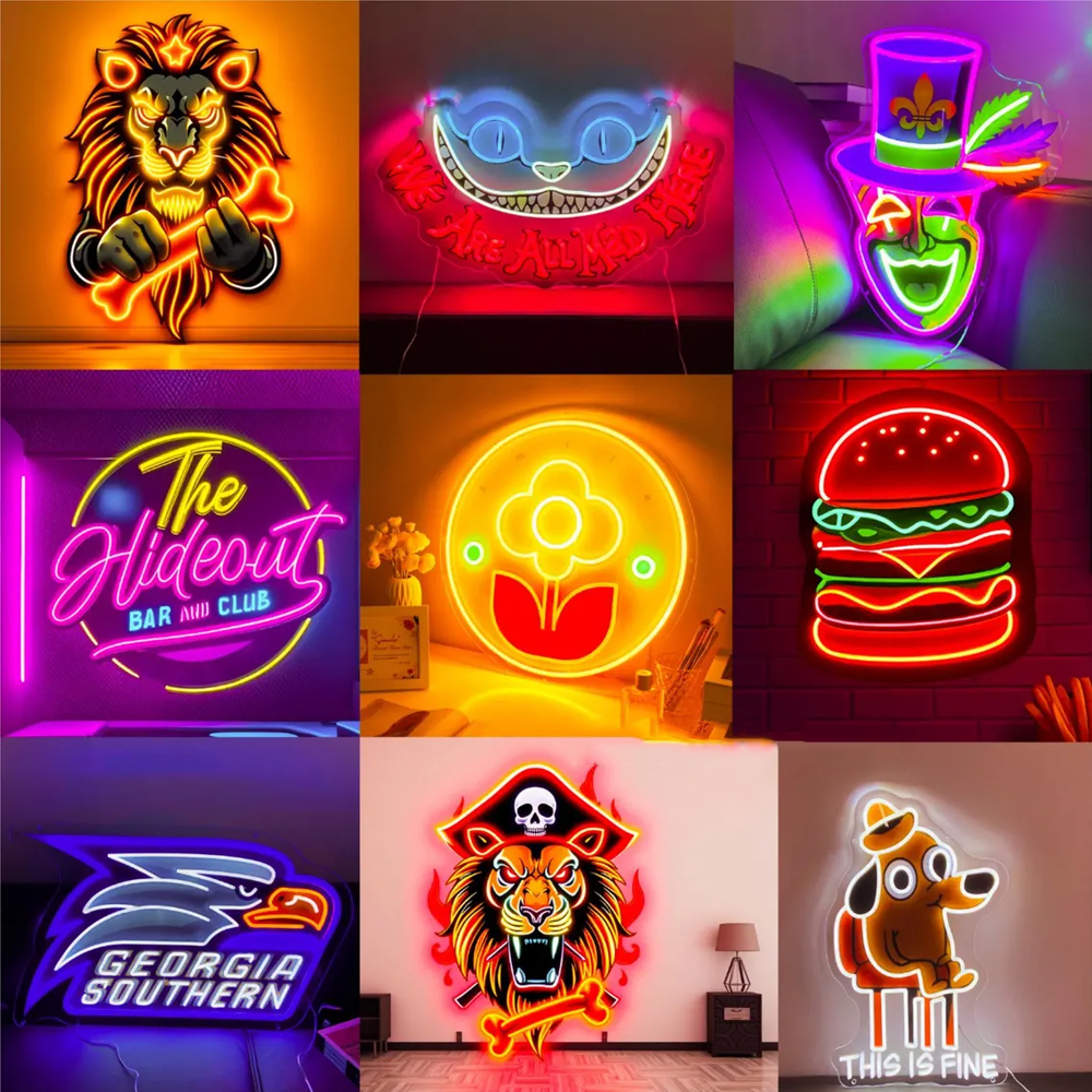 Custom Neon Sign Acrylic LED N - Neon Sign Party recension och pris