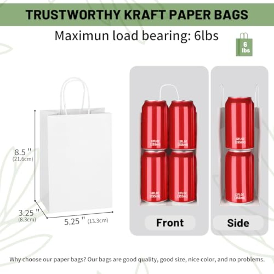 100 Pack 5.25x3.25x8.5 Inch Sm - Party Favor Bag recension och pris