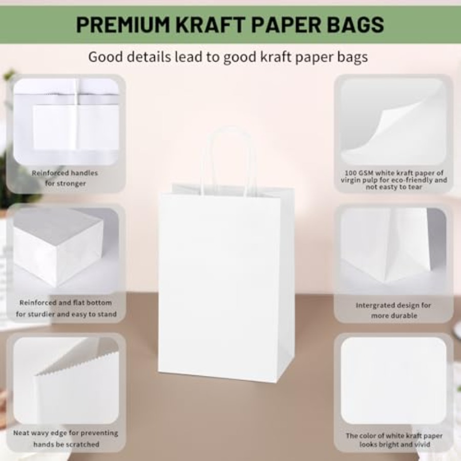 100 Pack 5.25x3.25x8.5 Inch Sm - Party Favor Bag recension och pris