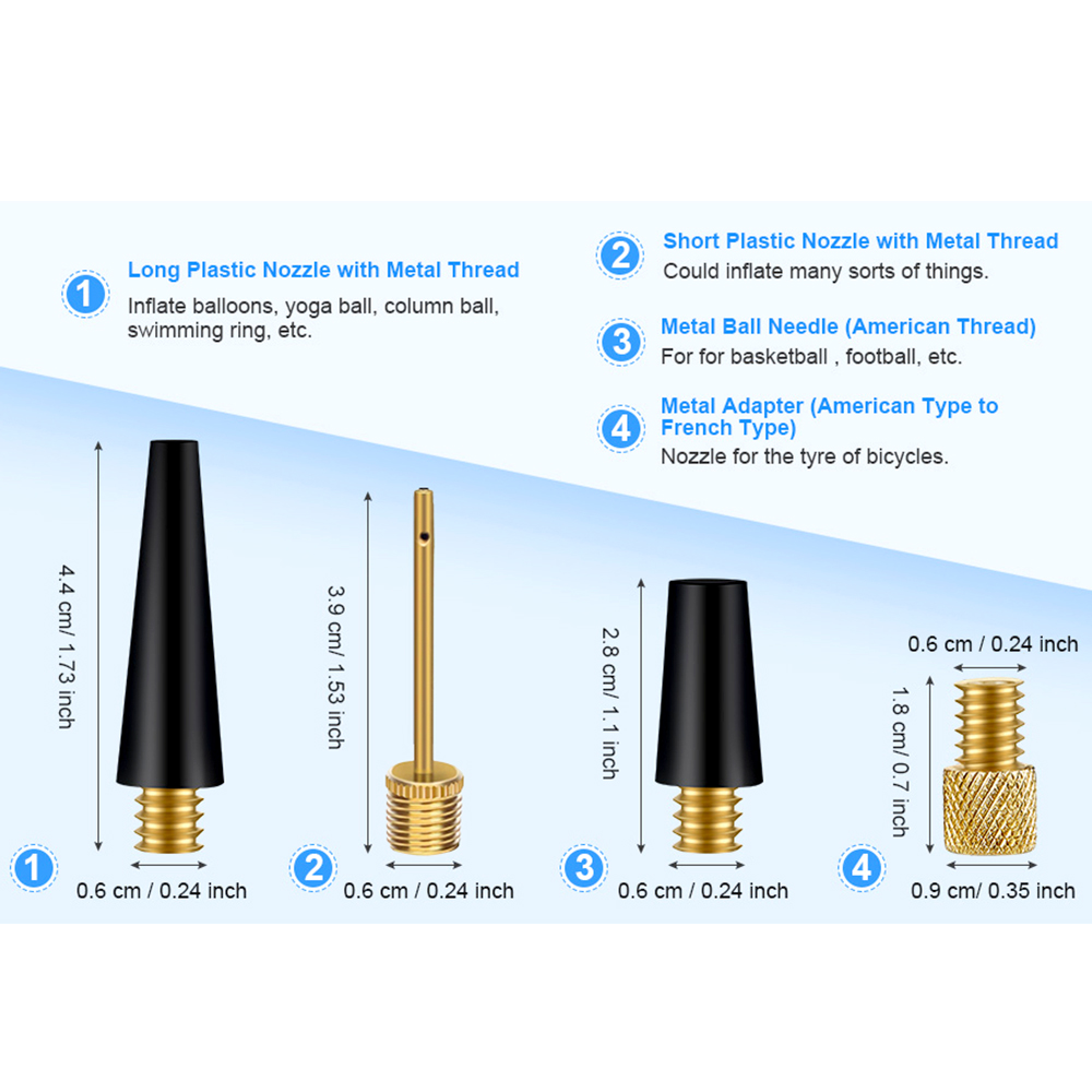 1 Set Bicycle Presta Schrader  - Balloon Pump Hand recension och pris