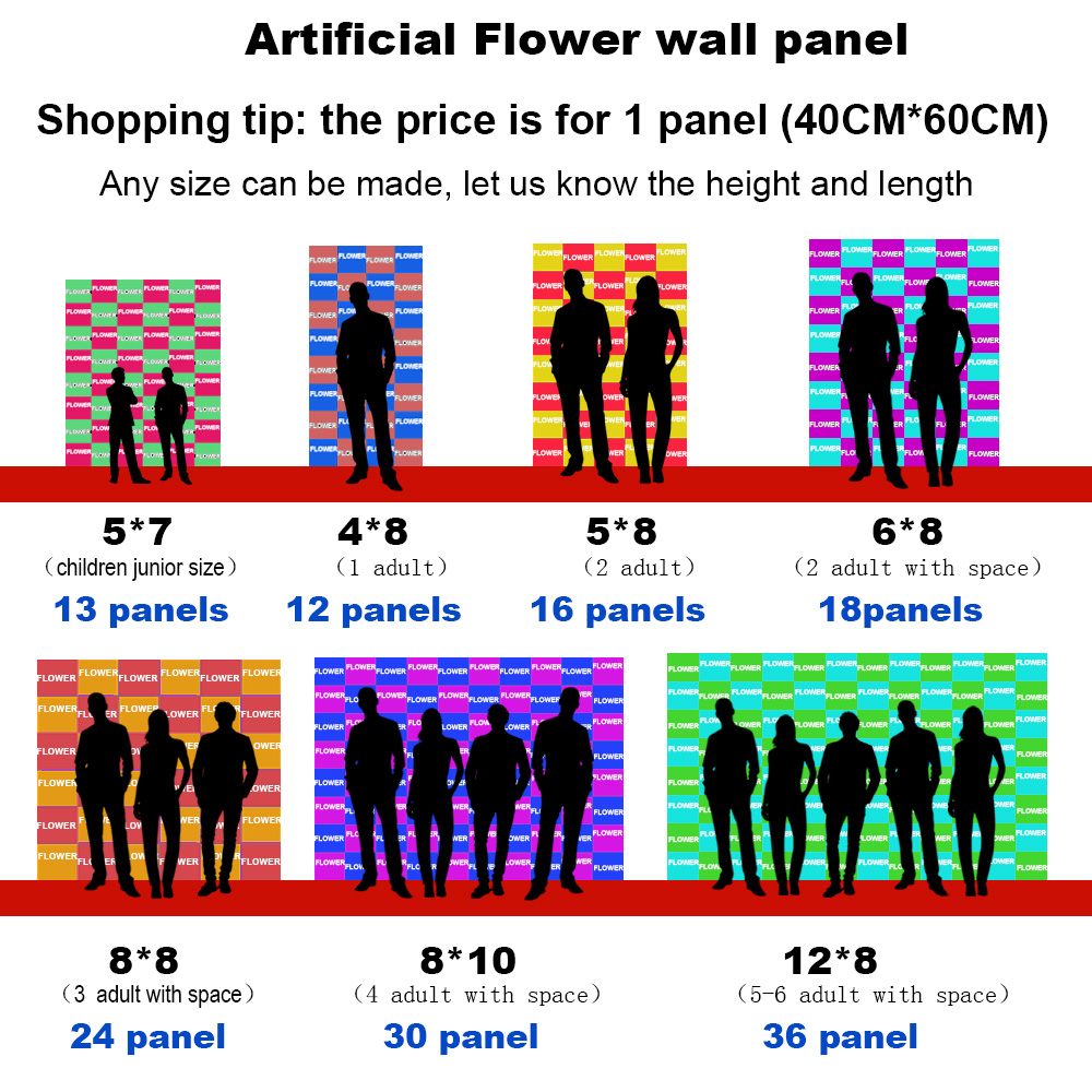 15.7*23.6 Inch Artificial Plan - Flower Wall Panel recension och pris