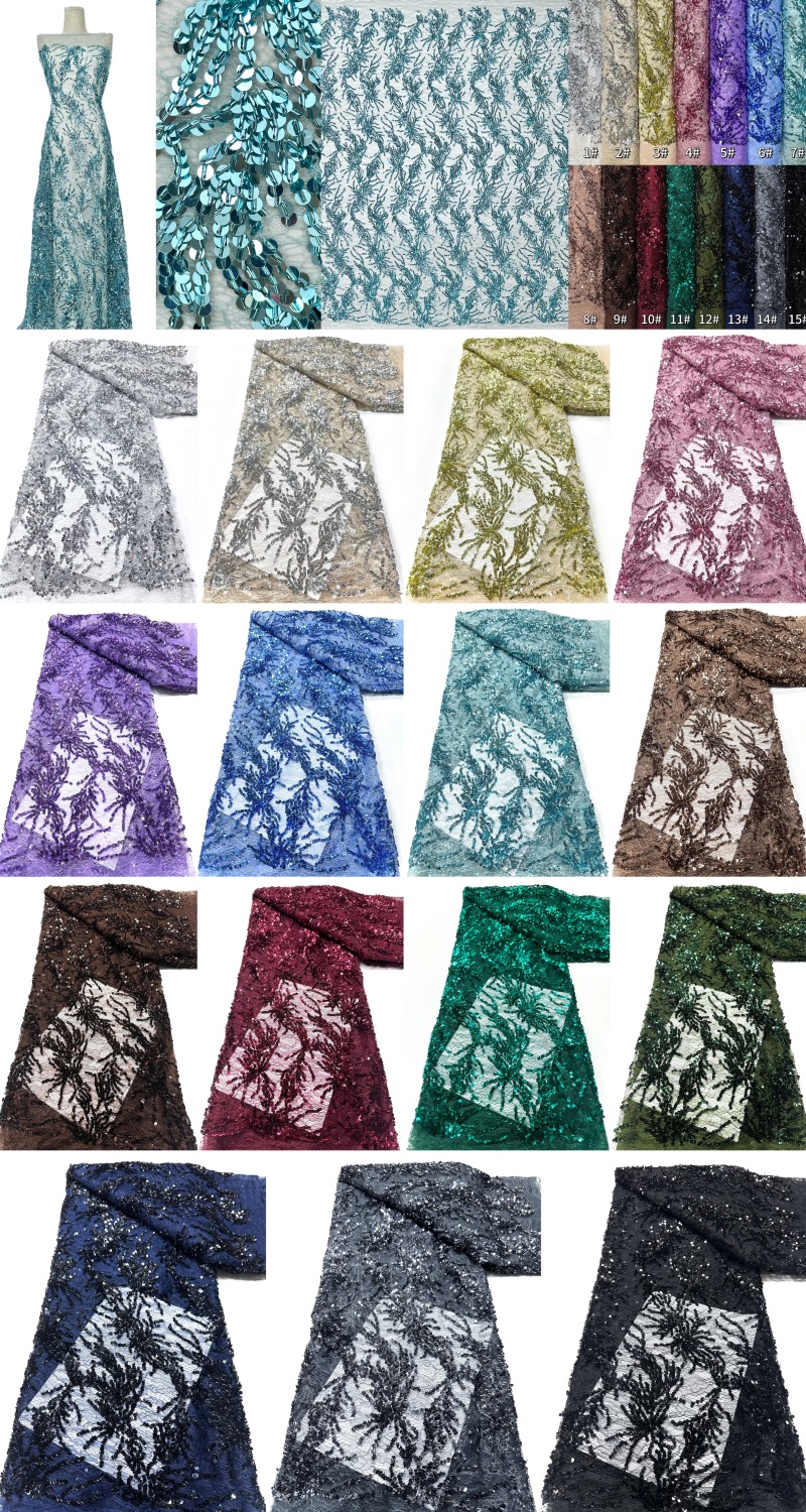 5 Yards African Net Lace Fabri - Glitter Tablecloth recension och pris