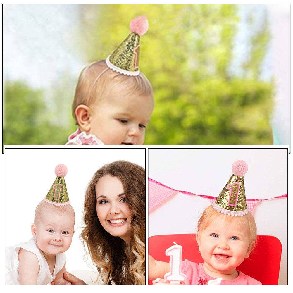 Pink Birthday Hat 1St Birthday - Party Hat Cone recension och pris
